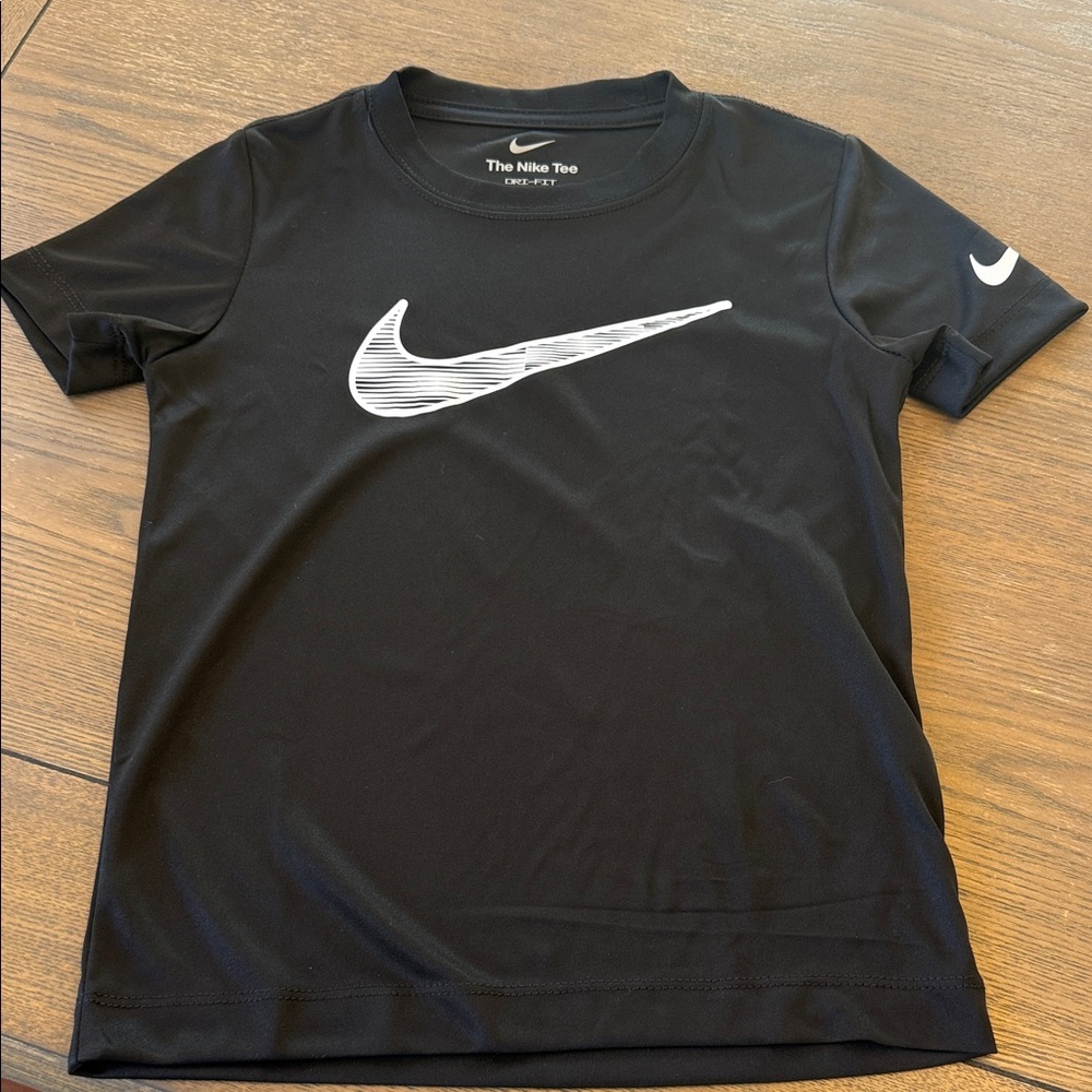 Nike Black T-Shirt with White Swoosh